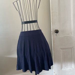 Navy jersey knit skater skirt